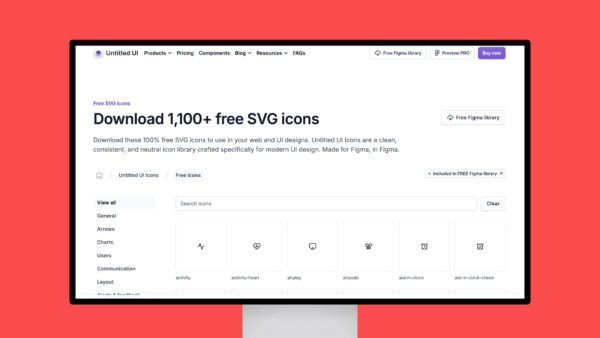 Untitled UI – 1,100+ FREE SVG icons